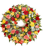 Mixed rose Wreath