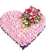 Pink massed solid heart